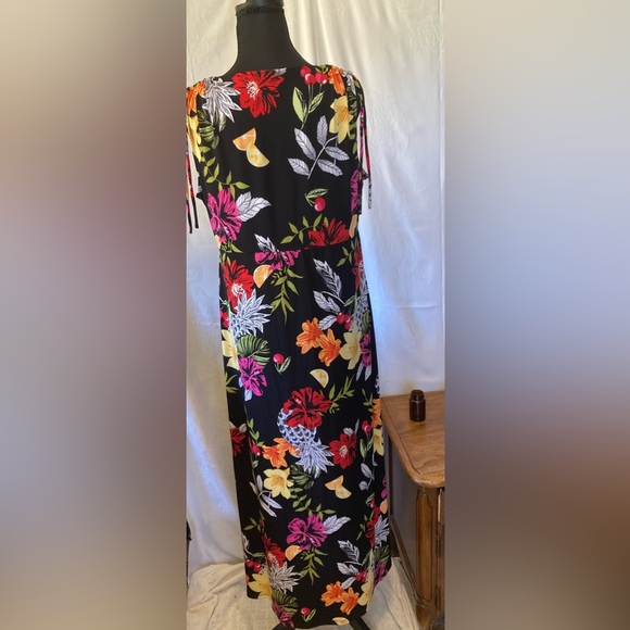 Christopher and Banks Size Large Tropical Cruise Vacation Beach Sundress Maxi - Picture 5 of 12